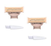 LinMei Nu Lot de 2 têtes de rechange compatibles avec les rasoirs Finishtouch Flawless Women Nu avec 2 brosses de nettoyage