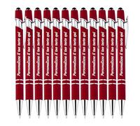 LINMQIU Stylo à bille personnalisé avec texte, stylo à bille doux au toucher, adapté pour les entreprises, l'obtention d'un diplôme, un anniversaire, la promotion d'entreprise, encre noire - 24Pièces