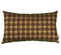 Linne 563009 Houndstooth Enveloppe de Coussin Polyester/Polyacrylique Marron