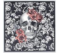 Linnea Carré de Tissu Velours Vanity Velvet Tête de Mort Motif 4