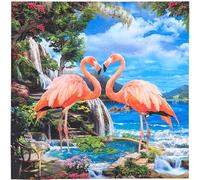 Linnea Carré Simili Cuir 44x44 cm Karia Flamant Rose