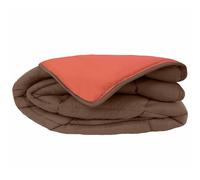 Linnea Couette Hiver 140x200 cm Cocoon Bicolore Chocolat/Corail garnissage Fibre Polyester 400 g/m2