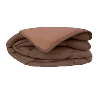 Linnea Couette Hiver 240x220 cm Cocoon Bicolore Chocolat/Moka garnissage Fibre Polyester 400 g/m2