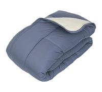 Linnea Couette Hiver 240x220 cm Cocoon Bicolore Petrole/Mastic garnissage Fibre Polyester 400 g/m2