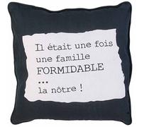 Linnea Coussin 40x40 cm en Famille Noir/Blanc Une Famille Formidable