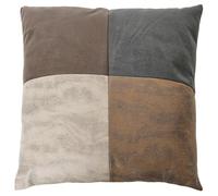 Linnea Coussin Patchwork Polyester 40x40 cm Collection TIM Nuances de Marron