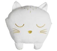 Linnea Coussin Plaid en Polyester 33x15x38 cm Collection Miaou Forme Chat Blanc
