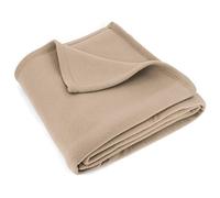 Linnea Couverture Polaire 180x220 cm Isba Sable 100% Polyester 320 g/m2 traité Non-feu
