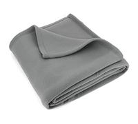 Linnea Couverture Polaire 220x240 cm Isba Gris Acier 100% Polyester 320 g/m2 traité Non-feu