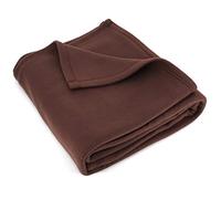 Linnea Couverture Polaire 220x240 cm Isba Marron Chocolat 100% Polyester 320 g/m2 traité Non-feu