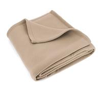 Linnea Couverture Polaire 220x240 cm Isba Sable 100% Polyester 320 g/m2 traité Non-feu