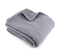 Linnea Couverture Polaire 240x260 cm 100% Polyester 350 g/m2 Teddy Gris Acier