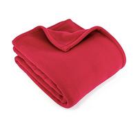 Linnea Couverture Polaire 240x260 cm 100% Polyester 350 g/m2 Teddy Rouge Framboise