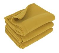 Linnea Couverture Polaire 240x300 cm 100% Polyester 350 g/m2 Teddy Jaune Miel