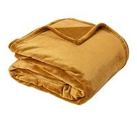 Linnea Couverture Polaire microvelours 220x240 cm Velvet Jaune Miel