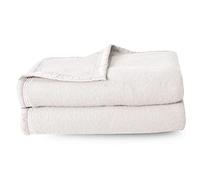Linnea Couverture Pure Laine Vierge Woolmark 500g/m² Volta 240x260 cm Blanc Naturel