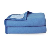 Linnea Couverture Pure Laine Vierge Woolmark 500g/m² Volta 240x260 cm Bleu Azur