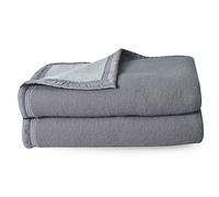 Linnea Couverture Pure Laine Vierge Woolmark 500g/m² Volta 240x260 cm Gris Acier
