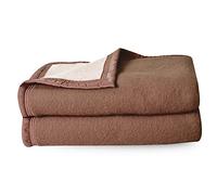 Linnea Couverture Pure Laine Vierge Woolmark 500g/m² Volta 240x300 cm Marron Chamois