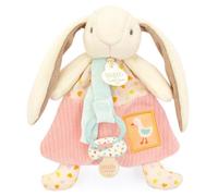 Linnea Doudou Attache-Sucette Lapin Ciboulette 19 cm Polyester Collection dans Mon Jardin Rose