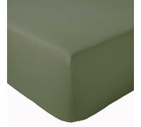 Linnea Drap Housse 160x200 cm Bonnet 40 cm Percale de Coton Passion Percale Vert Kaki