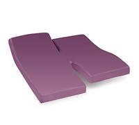 Linnea Drap Housse Relaxation uni 2x90x200 cm 100% Coton Alto Raisin TPR Tête et Pied relevable