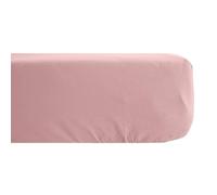 Linnea Drap Housse uni 140x200 cm 100% Percale de Coton MANOIR Rose Bonnet 35