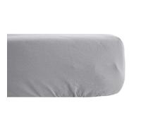 Linnea Drap Housse uni 160x200 cm Percale MANOIR Gris Acier Bonnet 35