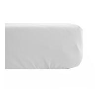 Linnea Drap Housse uni 80x200 cm Percale MANOIR Blanc Neige Bonnet 35