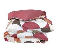 Linnea Housse de Couette 280x240 cm en 100% Percale MODULO Blanc Acajou