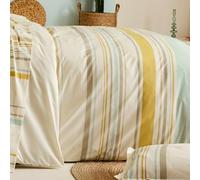 Linnea Housse de Couette 300x240 cm 100% Coton Hugo Beige/Moutarde