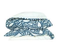 Linnea Housse de Couette 300x240 cm 100% Coton lavé Serena Bleu Beige