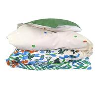 Linnea Housse de Couette 300x240 cm en 100% Coton ÉVASION Blanc Vert