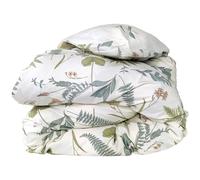 Linnea Housse de Couette 300x240 cm Percale 100% Coton FÉERIE Blanc Sauge