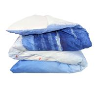 Linnea Housse de Couette 300x240 cm Percale de Coton REGATE Bleu