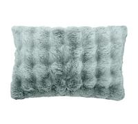 Housse de coussin fausse fourrure 40x60 cm ASTRAKAN bleu glacier