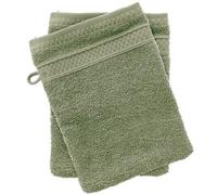 Linnea Lot de 2 Gants de Toilette Coton 550 g/m2 NAÏA Vert Olive