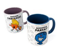 Linnea Lot de 2 Mugs Madame Monsieur Madame modèle Fabuleuse et Parfait