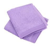 Linnea Lot de 2 Serviettes invité 30x30 cm 100% Coton peigné Alba Lila