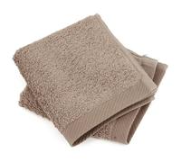 Linnea Lot de 2 Serviettes invité 30x30 cm 100% Coton peigné Alba Taupe
