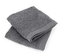 Linnea Lot de 2 Serviettes invité 30x30 cm Pure Anthracite 550 g/m2