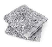 Linnea Lot de 2 Serviettes invité 30x30 cm Pure Argent 550 g/m2