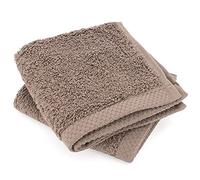 Linnea Lot de 2 Serviettes invité 30x30 cm Pure Taupe 550 g/m2
