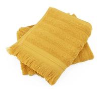 Linnea Lot de 2 Serviettes invité 33x50 cm Natural Stripes Curry