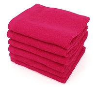 Linnea Lot de 6 Serviettes invité 30x50 cm Alpha Rose Fuschia