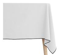 Linnea Nappe Coton 160x250 cm HONO Blanc Naturel Finition Point Bourdon