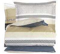 Linnea Parure de lit 200x200 cm 65x65 cm Percale 100% Coton Marlow Acier