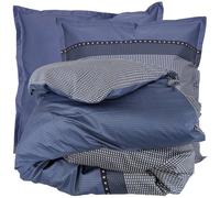Linnea Parure de lit 300x240 cm Satin de Coton Enzo Bleu