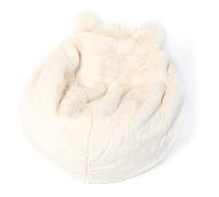 Linnea Pouf en Peluche Ours Blanc Basile avec Remplissage