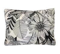 Linnea Taie d'oreiller 50x70 cm Percale de Coton Alba Beige/Noir